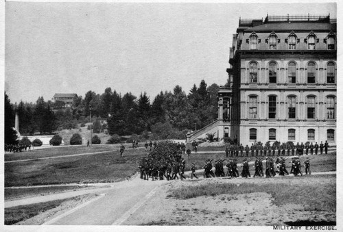 Military exercise, University of California, Berkeley, 1901