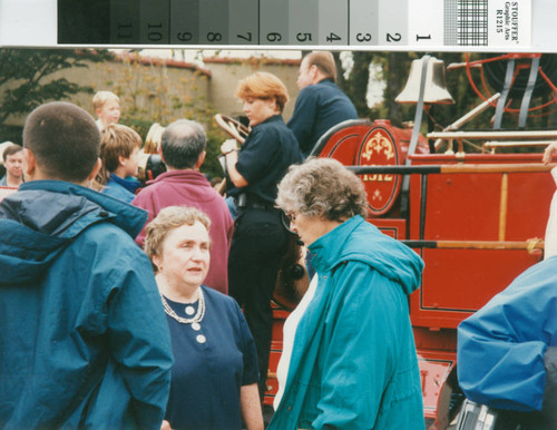 Mayor Shirley Dean and Regina Minudri at Marin Circle Fountain Opening, 1996