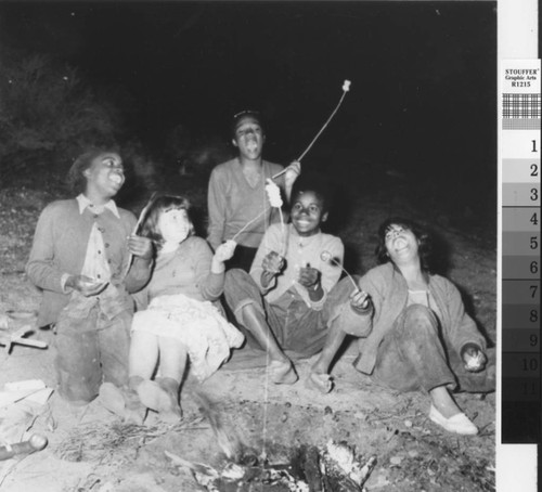 Berkeley girls roasting marshmallows