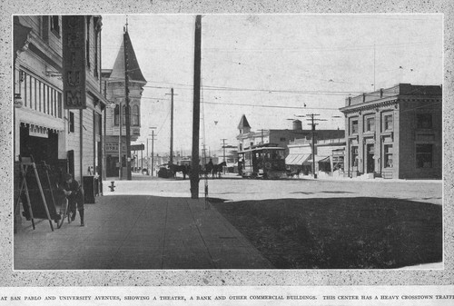 San Pablo and University Avenues, Berkeley, c1900