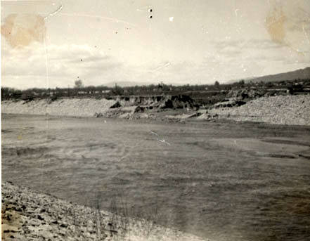 Los Angeles River, flood of March 1938 near Burbank