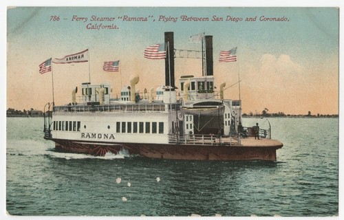 Ferry steamer "Ramona", plying between San Diego and Coronado, California