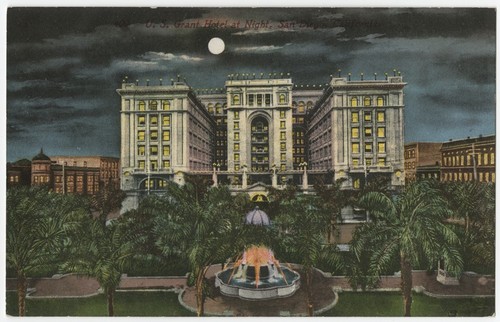 U.S. Grant Hotel at night, San Diego, California