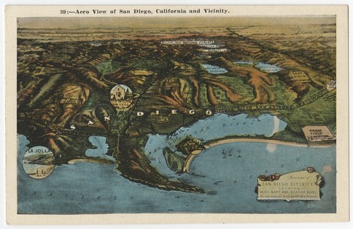 Aero view of San Diego, California and vicinity