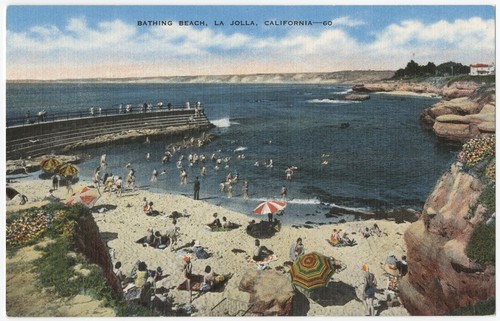 Bathing beach, La Jolla, California