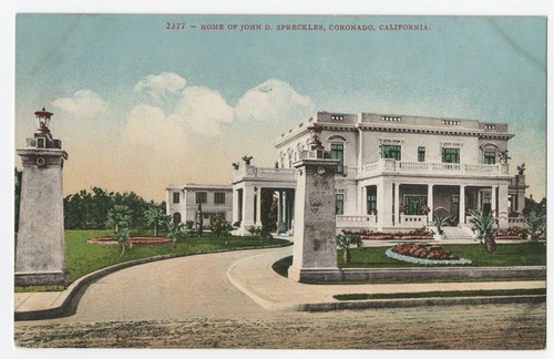 Home of John D. Spreckles, Coronado, California