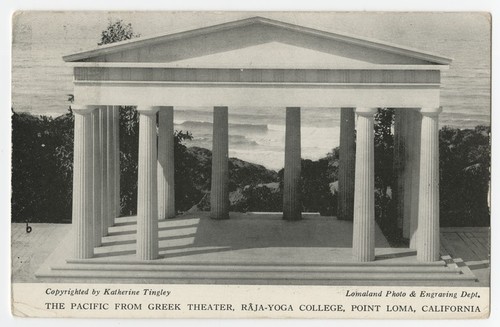 The Pacific from Greek Theater, Râja-Yoga College, Point Loma, California