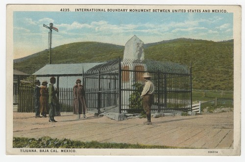 International Boundary Monument between United States and Mexico, Tijuana, Baja Cal. Mexico