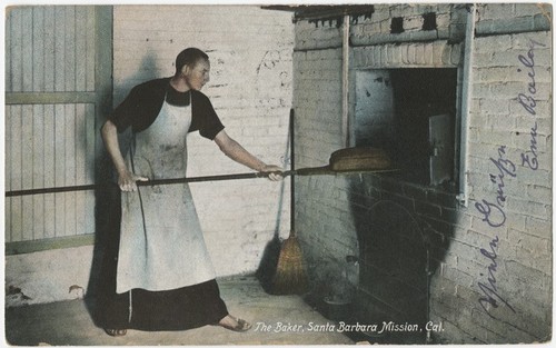 The baker, Santa Barbara Mission, Cal