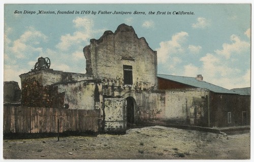 San Diego Mission, founded in 1769 by Father Junipero Serra, the first in California