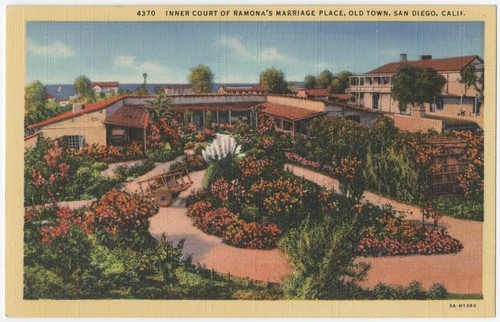 Inner court of Ramona's Marriage Place, Old Town, San Diego, Calif