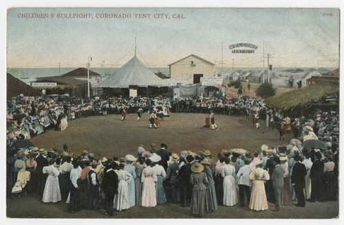 Children's bullfight, Coronado Tent City, Cal