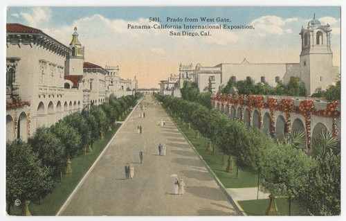 Prado from West Gate, Panama-California International Exposition, San Diego, Cal