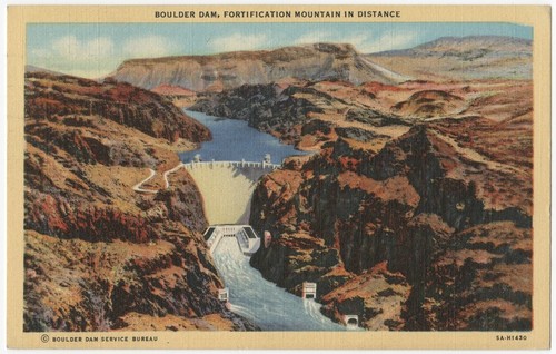 Boulder Dam, Fortification Mountain in distance