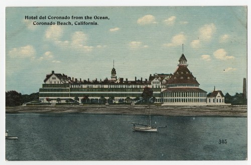 Hotel del Coronado from the ocean, Coronado Beach, California