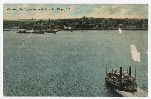 Crossing the bay to Coronado from San Diego, Cal