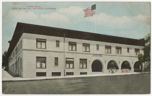 Lanier Hotel, Third and Ash Sts., San Diego, California