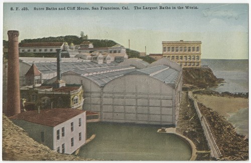 Sutro Baths and Cliff House, San Francisco, Cal. The largest baths in the World