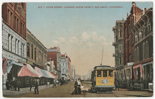 Fifth Street, looking north from F, San Diego, California