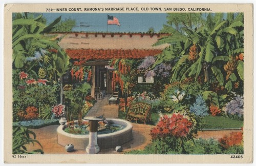 Inner court, Ramona's Marriage Place, Old Town, San Diego, California