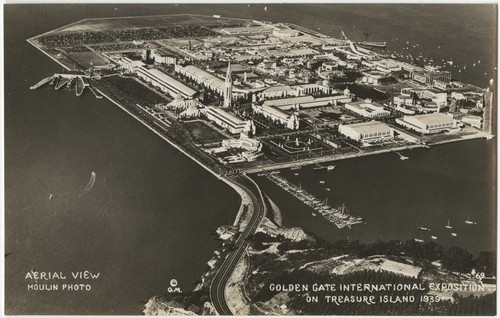 Aerial view Golden Gate International Exposition on Treasure Island 1939