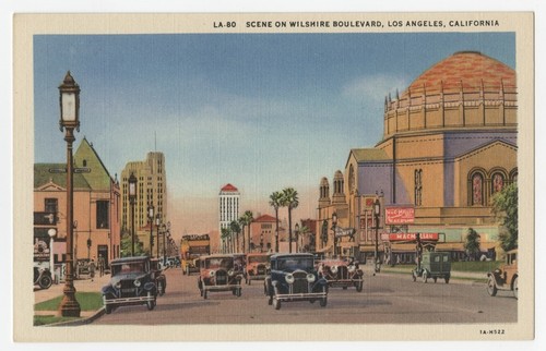 Scene on Wilshire Boulevard, Los Angeles, California