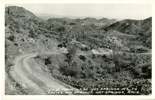 View from U.S. 60 Hot Springs Jct. to Castle Hot Springs, Arizona