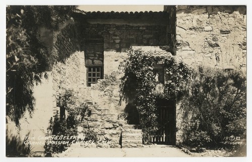 Stair case to Belfry Carmel Mission, Carmel Calif