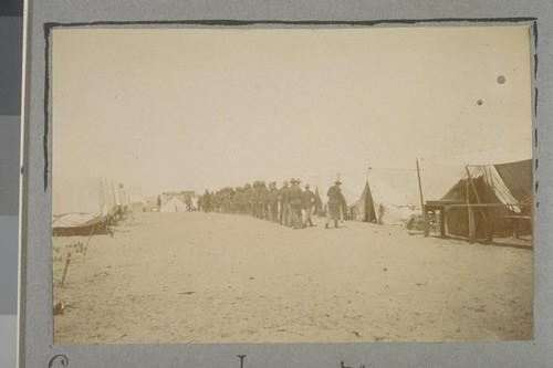 Company inspection. Co. "B," 1st Montana Vols