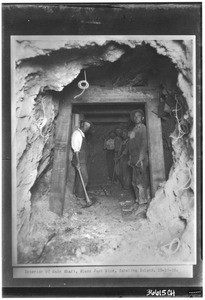 Interior view of the main shaft of Black Jack Mine on Santa Catalina Island, October 16, 1935