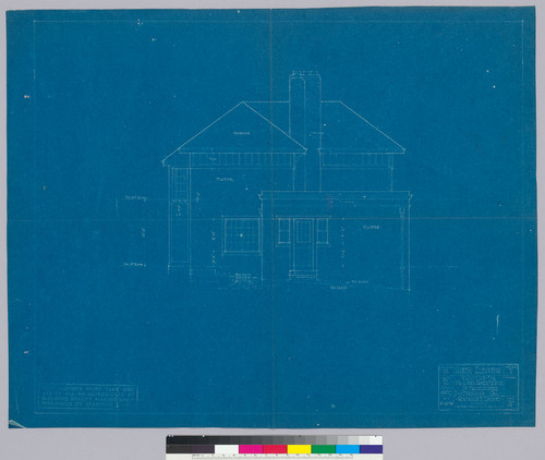 Rice Residence, north elevation, San Francisco, 1918