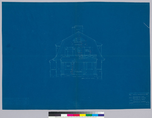 Mason Residence, north elevation, San Francisco, 1918