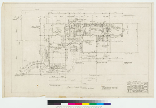 Vollert Residence, first floor plan, San Francisco, 1936