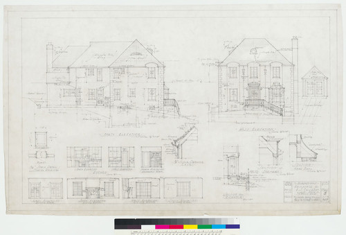 Callahan Residence, elevations, San Francisco, 1937