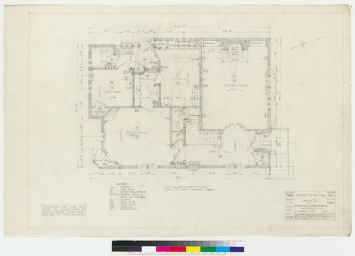 Terrace Drive Houses, House 2, first floor plan, San Francisco, 1921