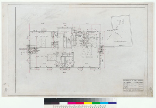 Davenport Residence, second floor plan, San Francisco, 1917