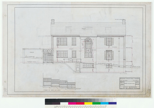 Davenport Residence, north elevation, San Francisco, 1917