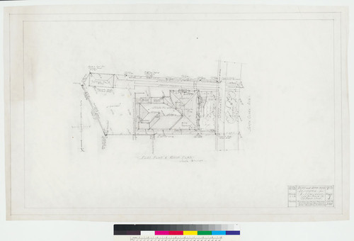 Callahan Residence, plot and roof plan, San Francisco, 1937