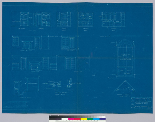 Mason Residence, interior details, San Francisco, 1918