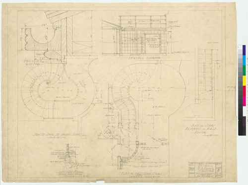 Clarke Residence, entrance and stair hall details, San Francisco, 1937