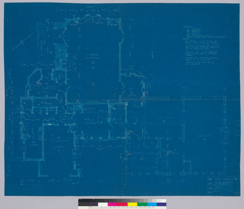 Heckscher Residence addition, first floor plan, San Francisco, 1919