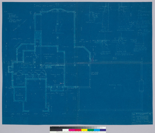 Heckscher Residence addition, foundation and basement plan, San Francisco, 1919