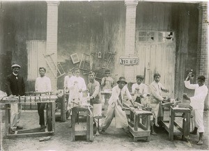 Workshop of joinery in Madagascar