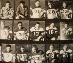 Analy High School Tigers Football, 1953--fifteen individual photos of unidentified football players--probably junior varsity