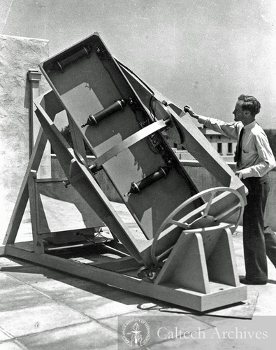 William Pickering uses an experimental telescope to investigate the source and intensity of cosmic rays