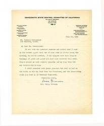 Letter from Leisa Bronson to Isidore B. Dockweiler, July 17, 1942