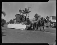 "Santa Maria" float in the parade for the Old Spanish Days Fiesta, Santa Barbara, 1932