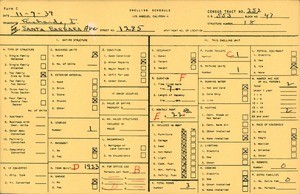 WPA household census for 1285 E SANTA BARABRA AVENUE, Los Angeles County