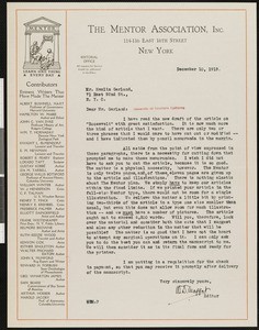 William D. Moffat, letter, 1919-12-10, to Hamlin Garland