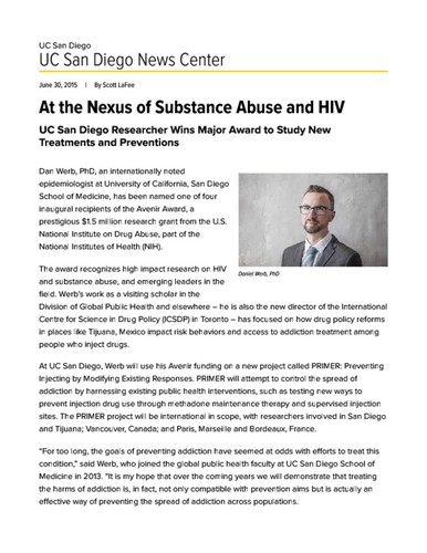 At the Nexus of Substance Abuse and HIV